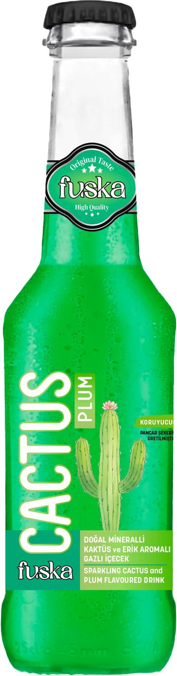 Fuska cactus and plum sparkling drink