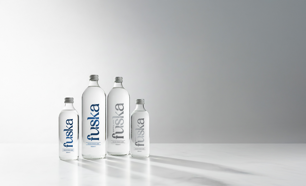 Fuska Prestige glass bottles, 330 ml and 750 ml