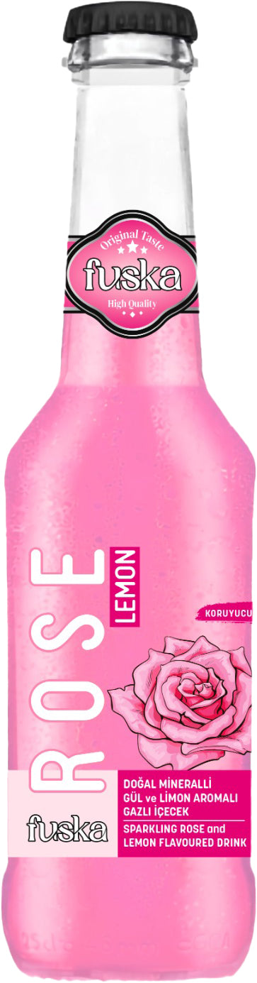 Fuska rose and lemon sparkling drink